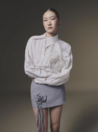 Shift-Collar Linen Shirt