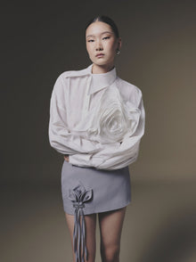 Shift-Collar Linen Shirt