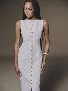 Sleeveless Linen Dress