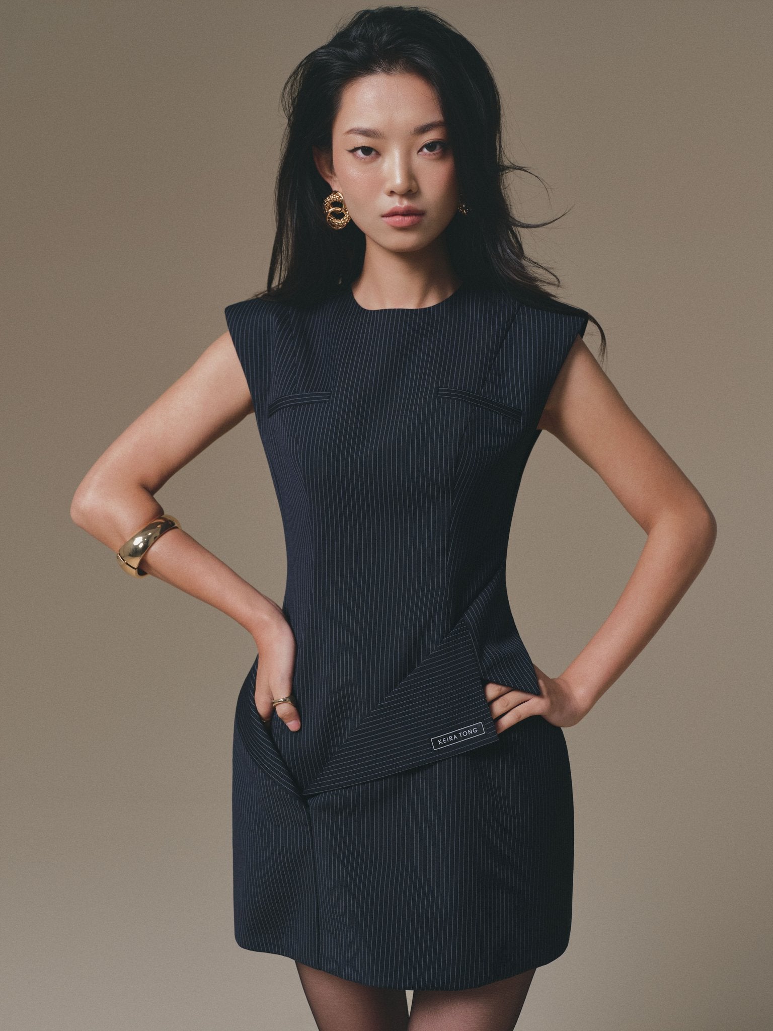 Collar Stripped Dress