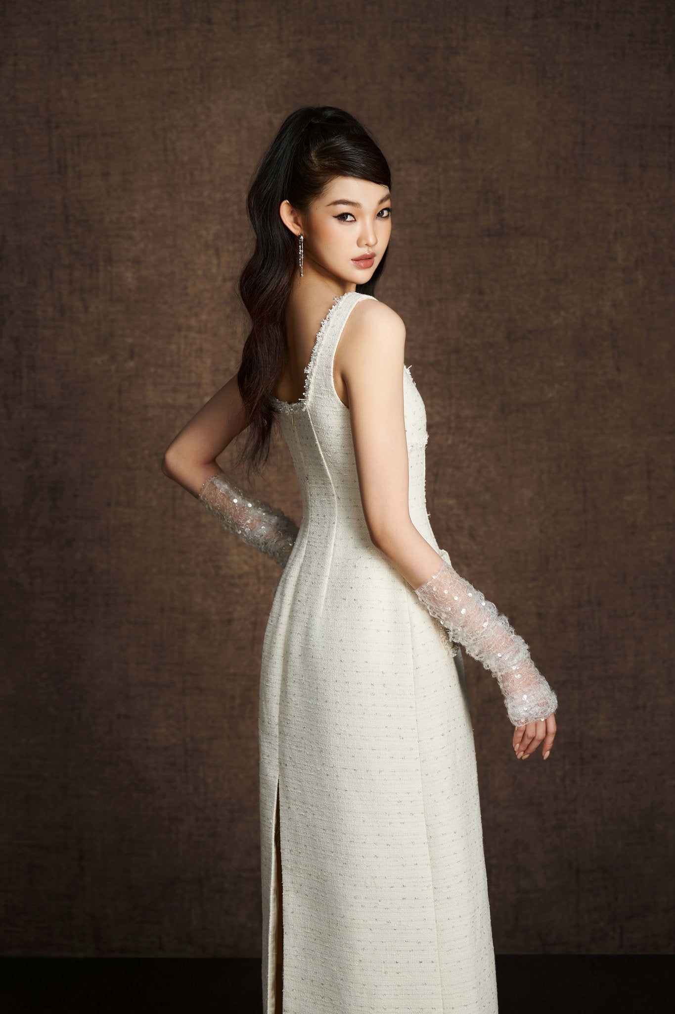 Embroidered Midi Dress