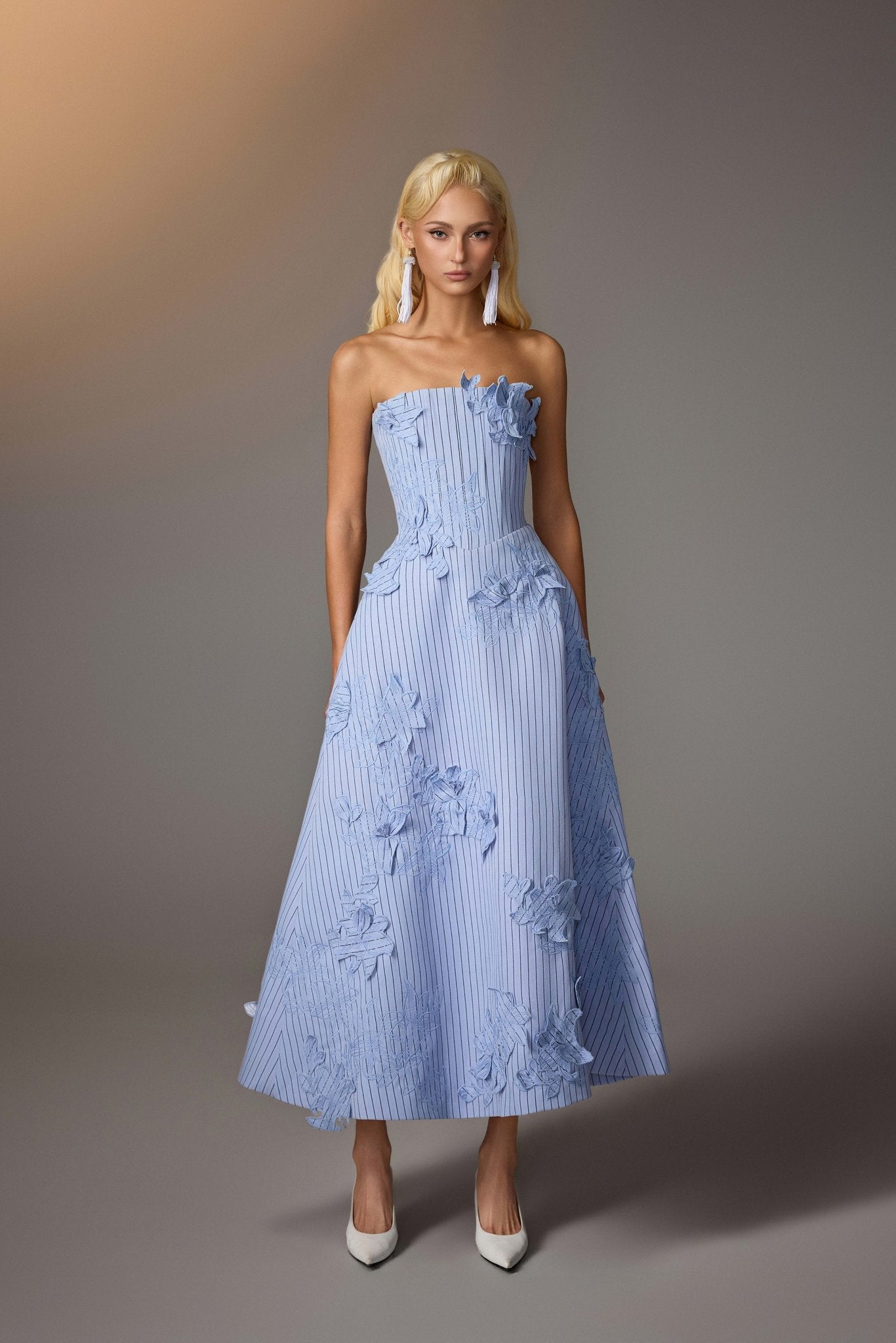 Floral Embroidered Corset Dress