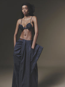 Overlaid Pleated Pant