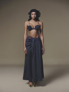 Overlaid Pleated Pant