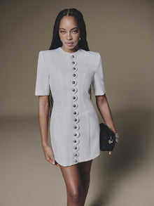 Buttoned Mini Dress