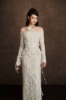 Embroidered Vine Dress