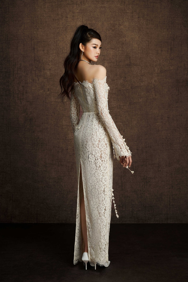 Embroidered Vine Dress