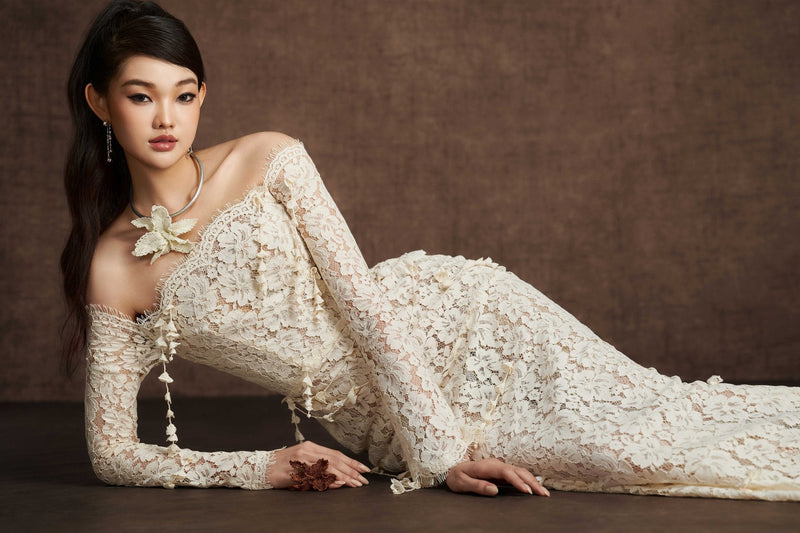 Embroidered Vine Dress