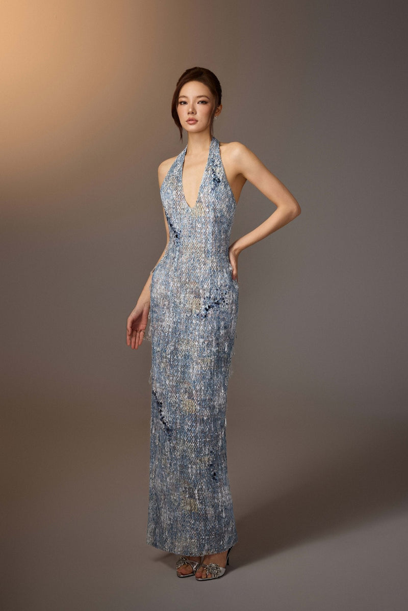 Sea-crystal Maxi Dress