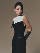 Flipped-Bust Panel Dress
