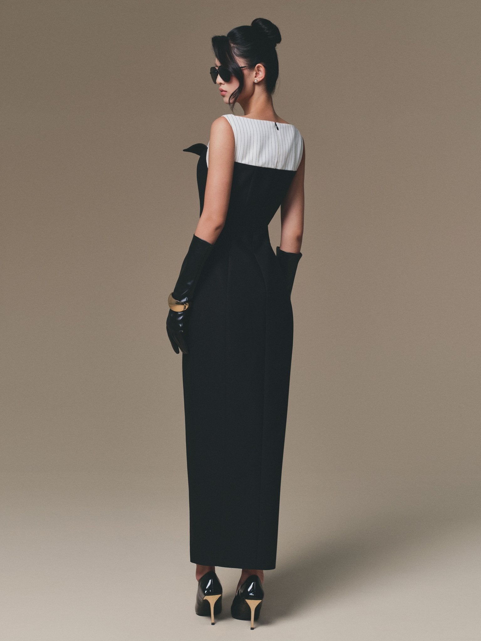 Flipped-Bust Panel Dress