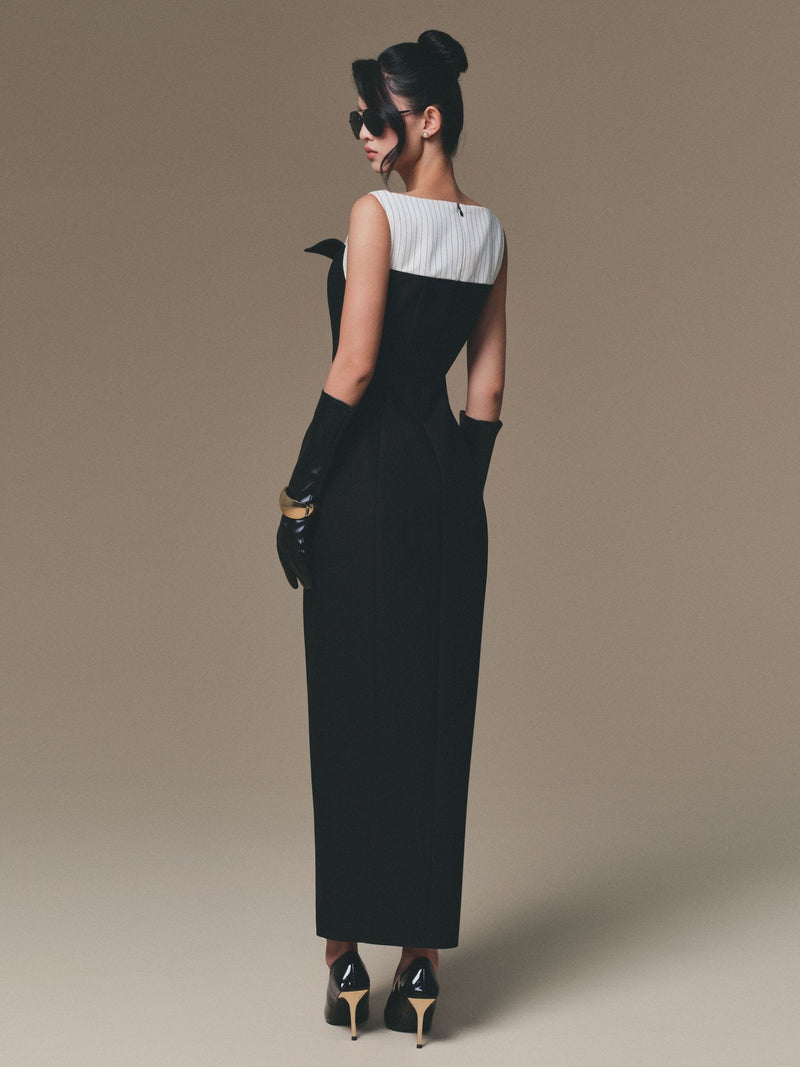 Flipped-Bust Panel Dress