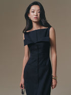Flipped-Bust Panel Dress