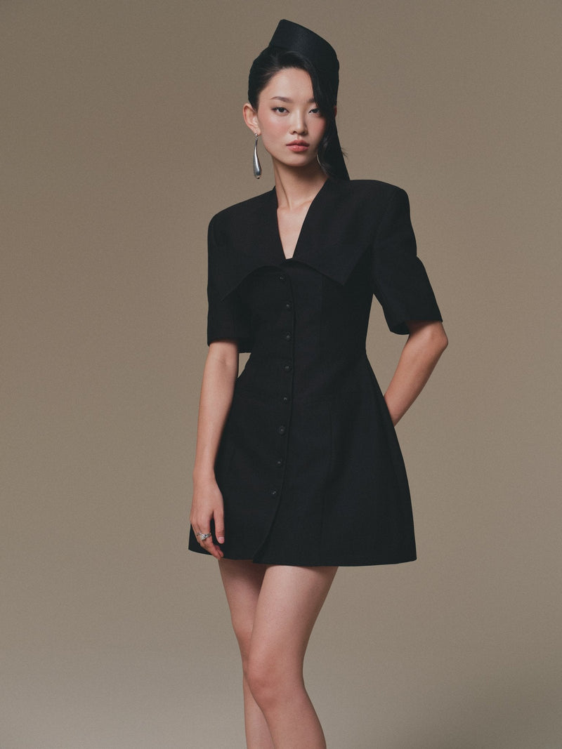 Flipped-Bust Mini Dress